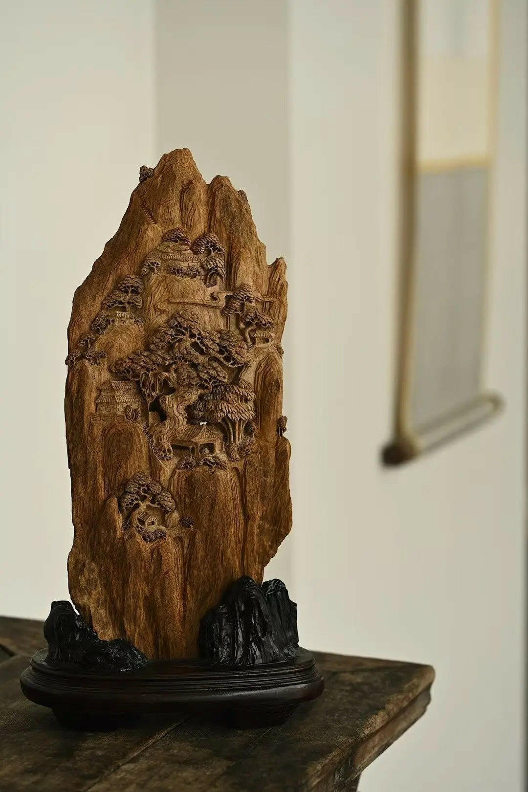 Wan Zhong Shan - Wood Sculpture - zycs_China