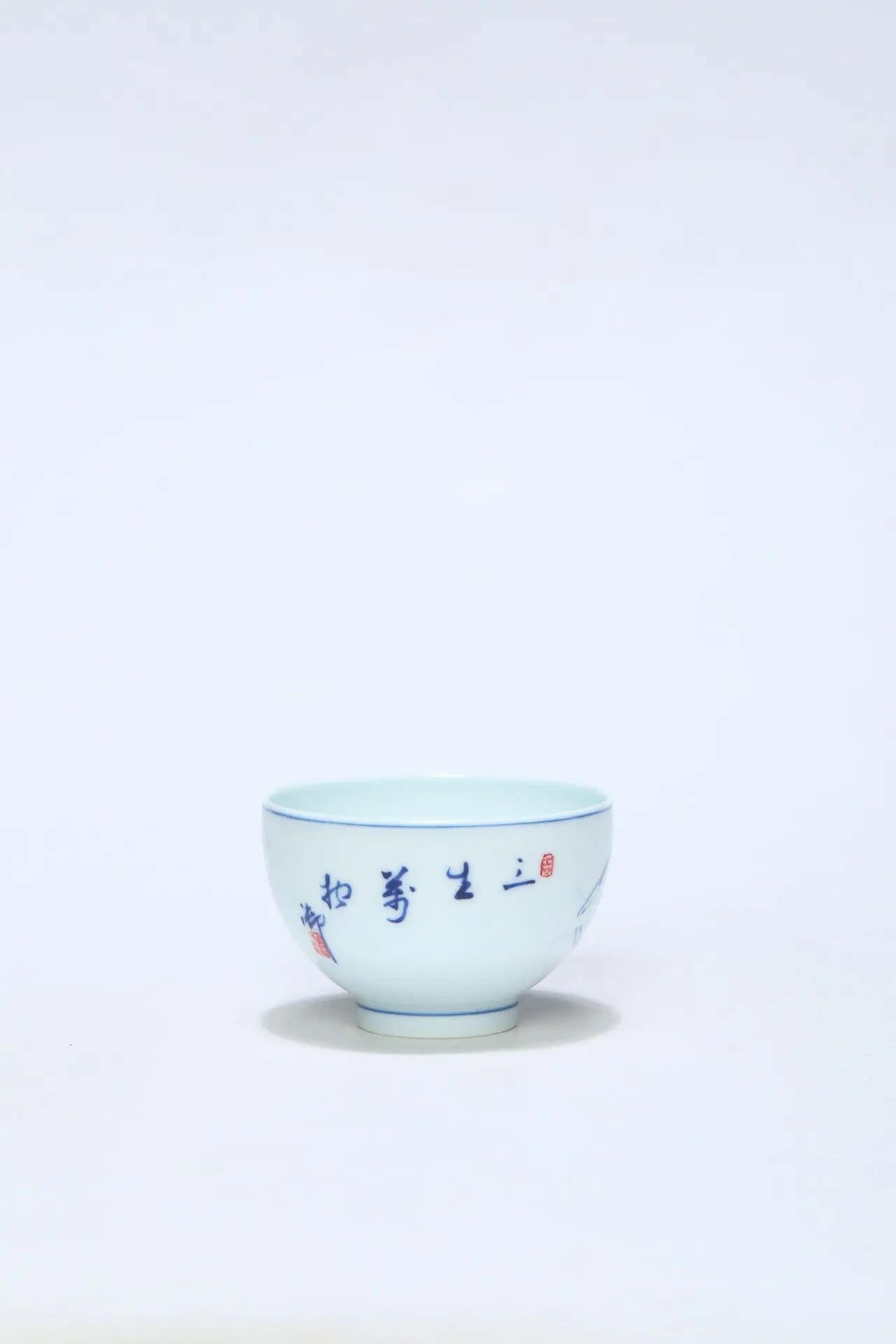 San Sheng Wan Wu 150cc -Jing De Zhen Handmade Teacup 江苏宜兴
