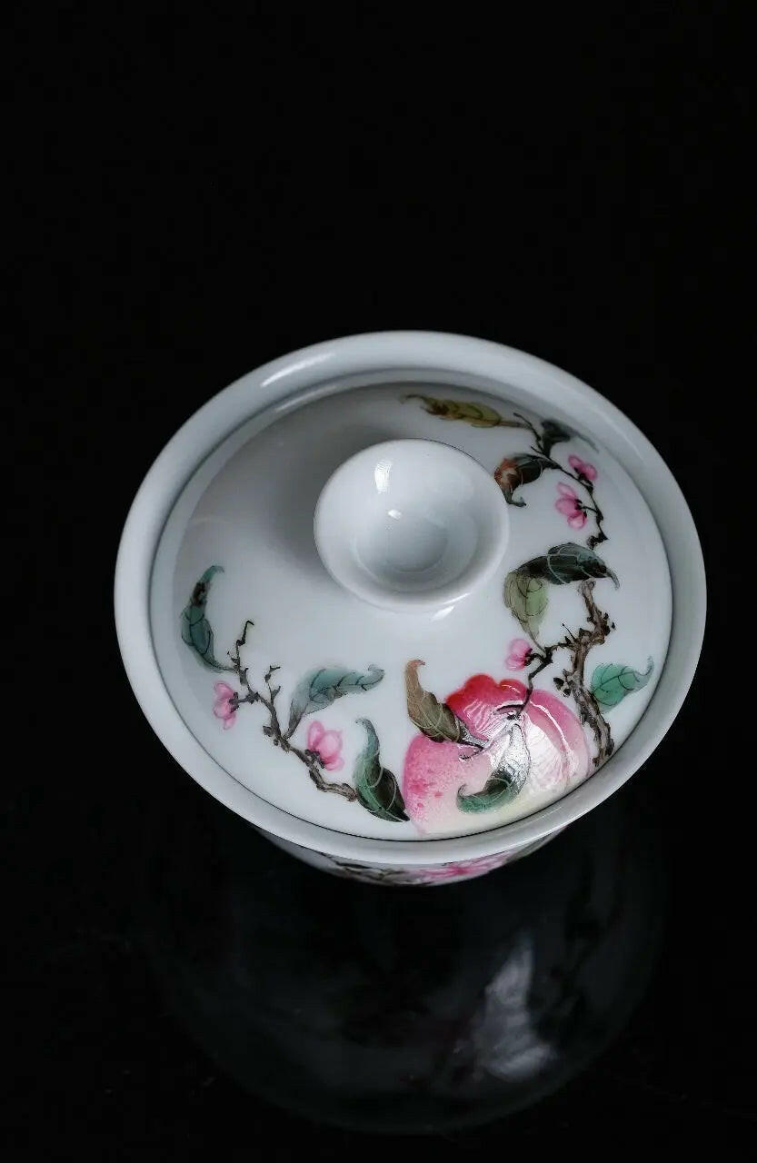 Fen Cai San Tao -Jing De Zhen Handmade Teacup 江苏宜兴