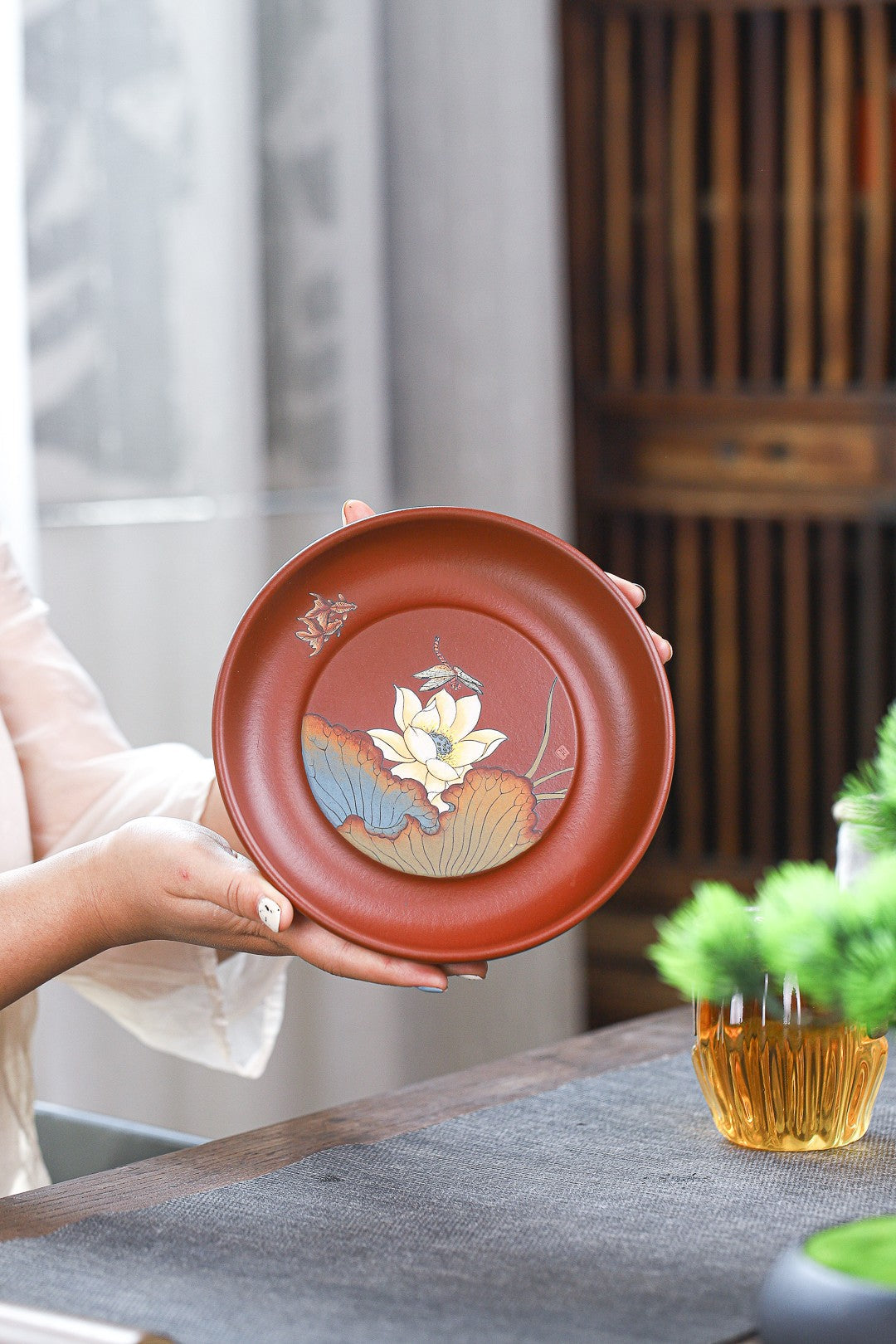 He Xiang - Yixing Handmade Dry Bubble Tray 江苏宜兴