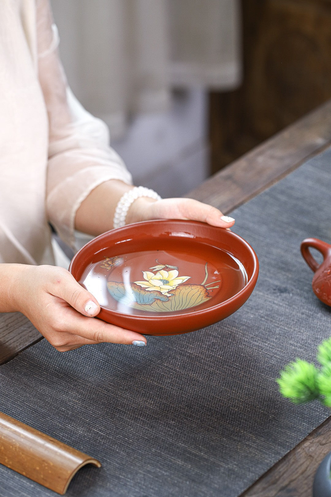 He Xiang - Yixing Handmade Dry Bubble Tray 江苏宜兴