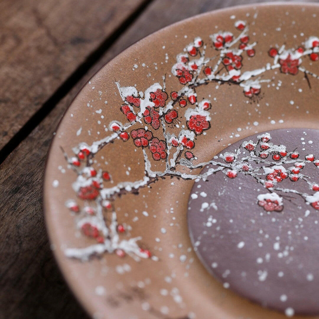 Chun Xue Man Yuan Zai Mei Wan Zhi - Yixing Handmade Dry Bubble Tray 江苏宜兴