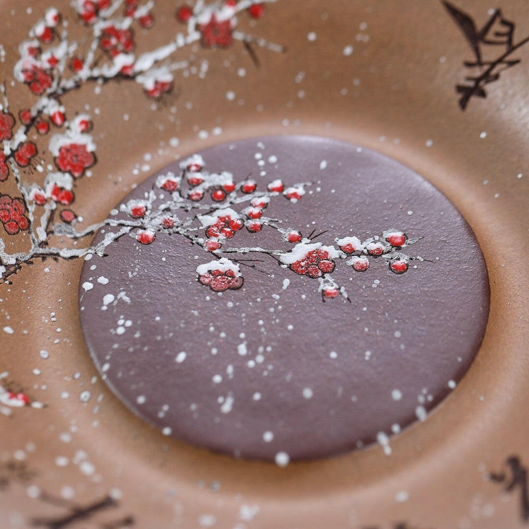 Chun Xue Man Yuan Zai Mei Wan Zhi - Yixing Handmade Dry Bubble Tray 江苏宜兴