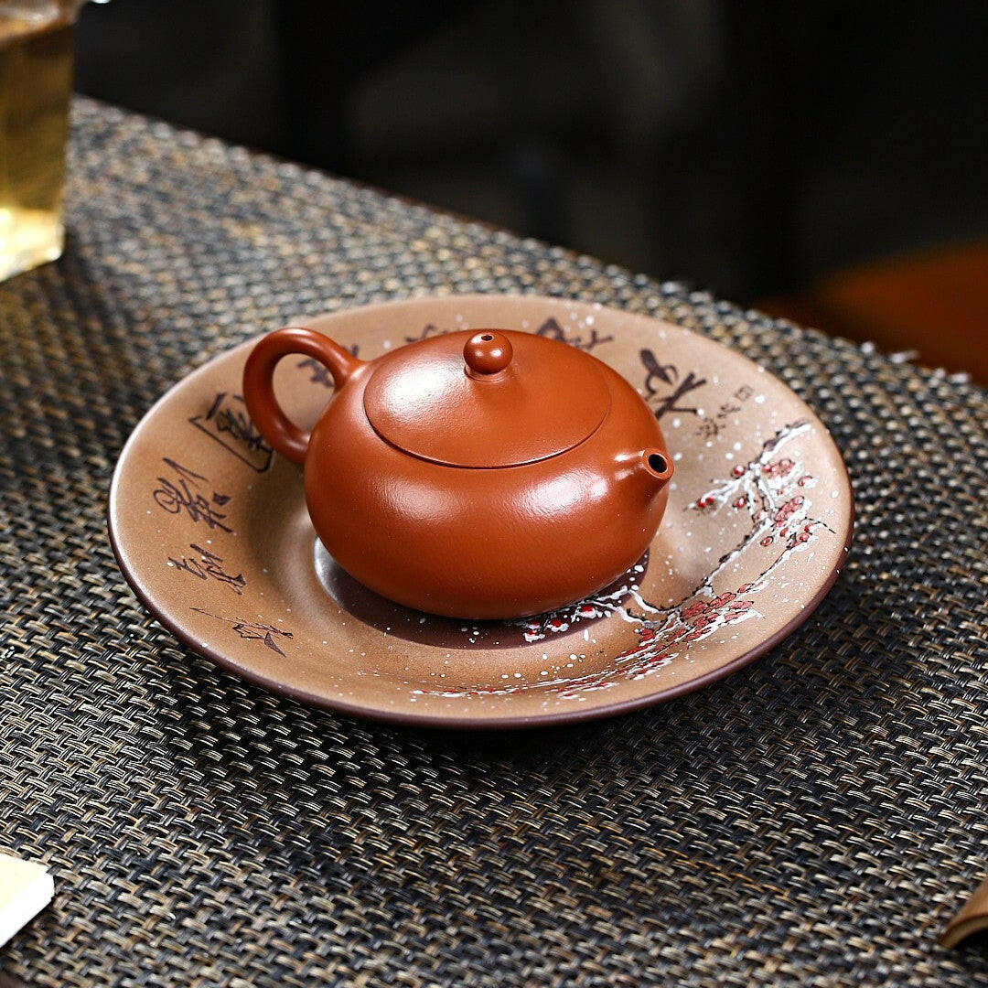 Chun Xue Man Yuan Zai Mei Wan Zhi - Yixing Handmade Dry Bubble Tray 江苏宜兴