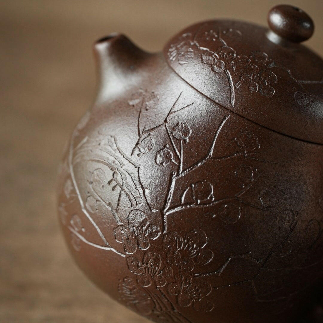 Chai Shao Mei Hua Wen Dan 125cc - Wood Sculpture 江苏宜兴