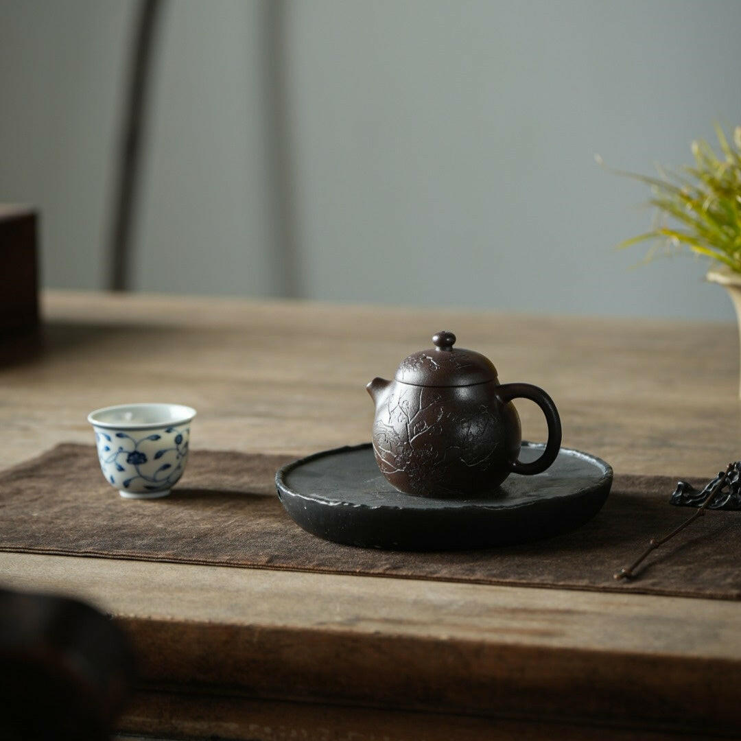 Chai Shao Mei Hua Wen Dan 125cc - Wood Sculpture 江苏宜兴