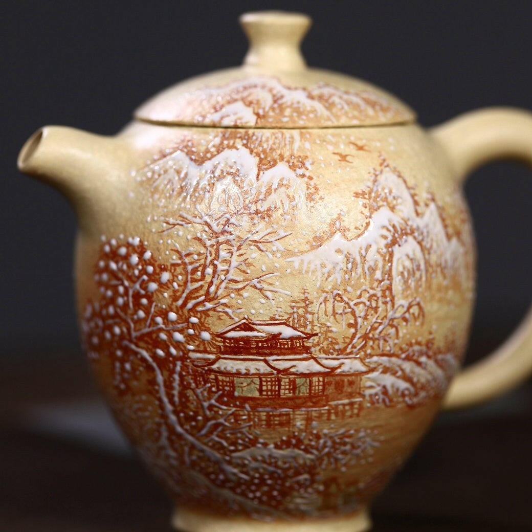 Qing Jiang Diao Xue 130cc - Yixing Handmade Teapot 江苏宜兴