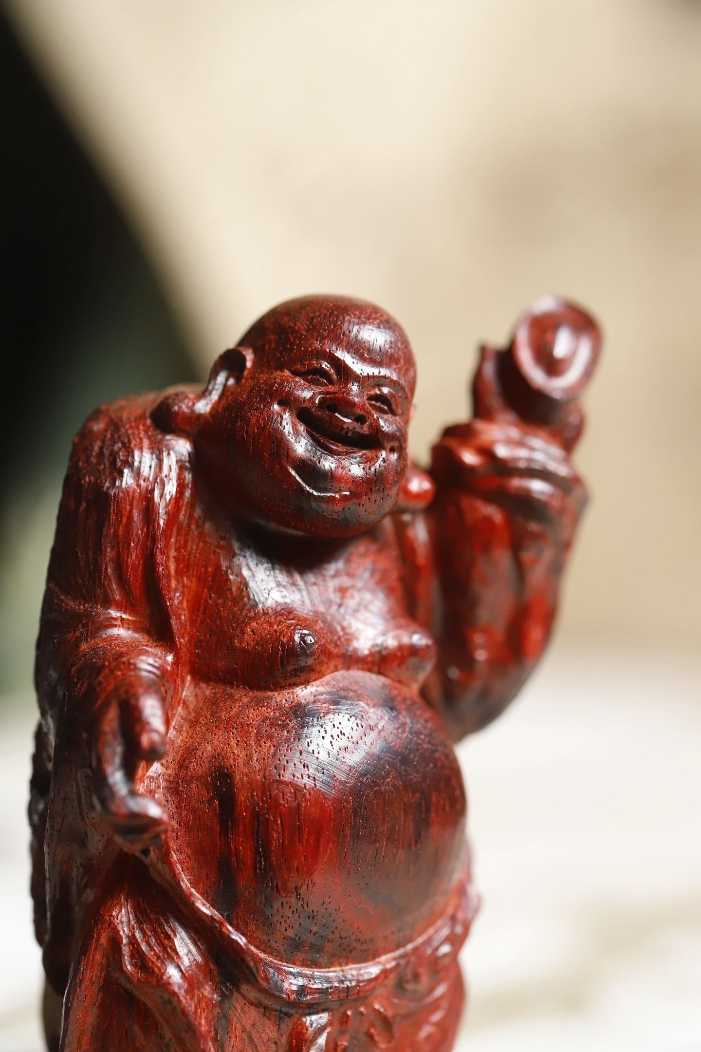 Yuan Bao Mi Le - Wood Sculpture zycschina