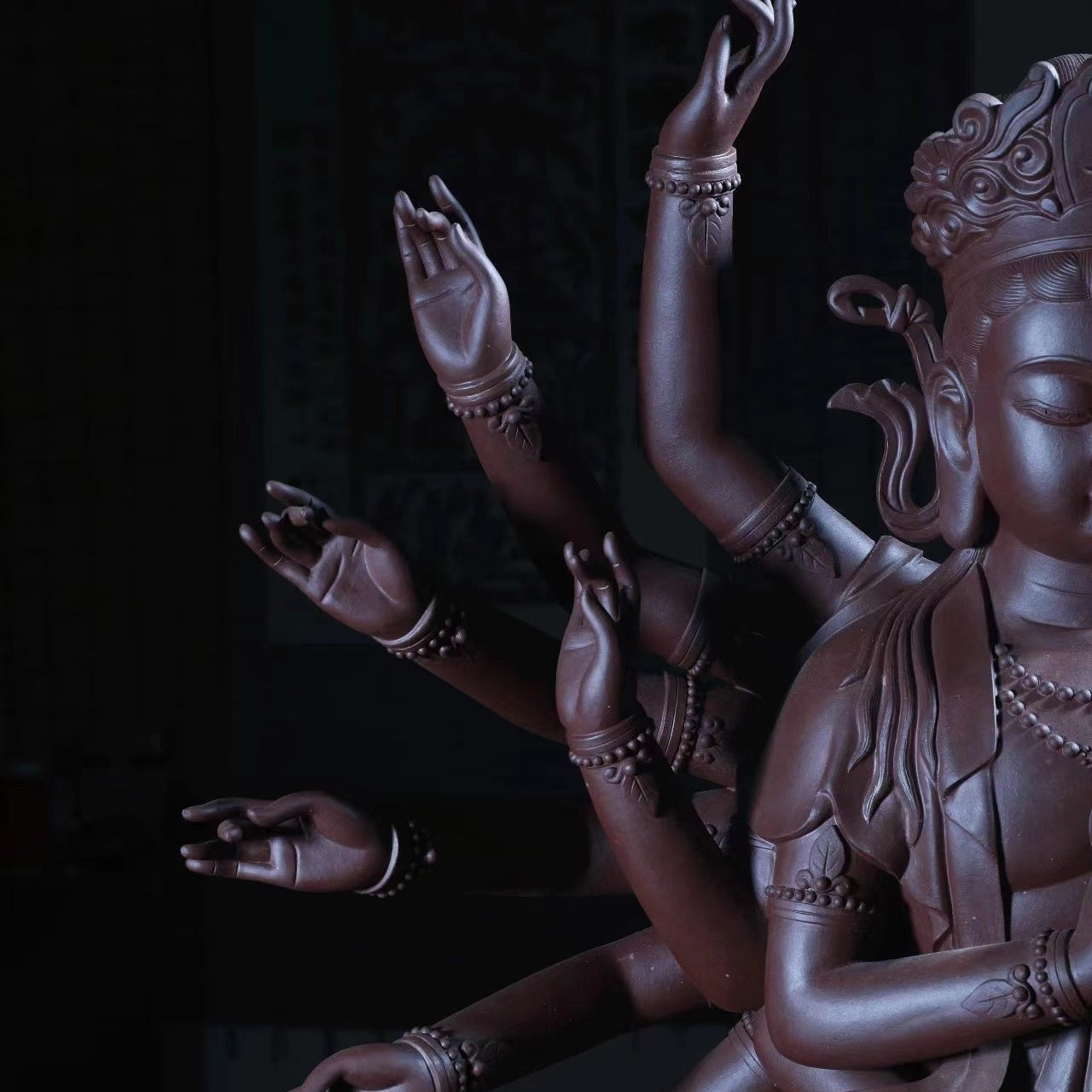 Qian Shou Guan Yin  - Zisha Sculpture 江苏宜兴