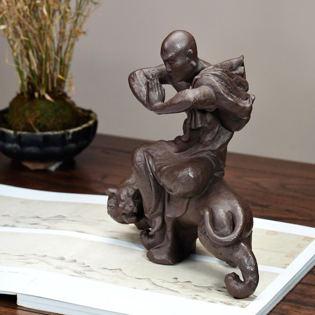 Fu Hu Luo Han - Zisha Sculpture zycschina