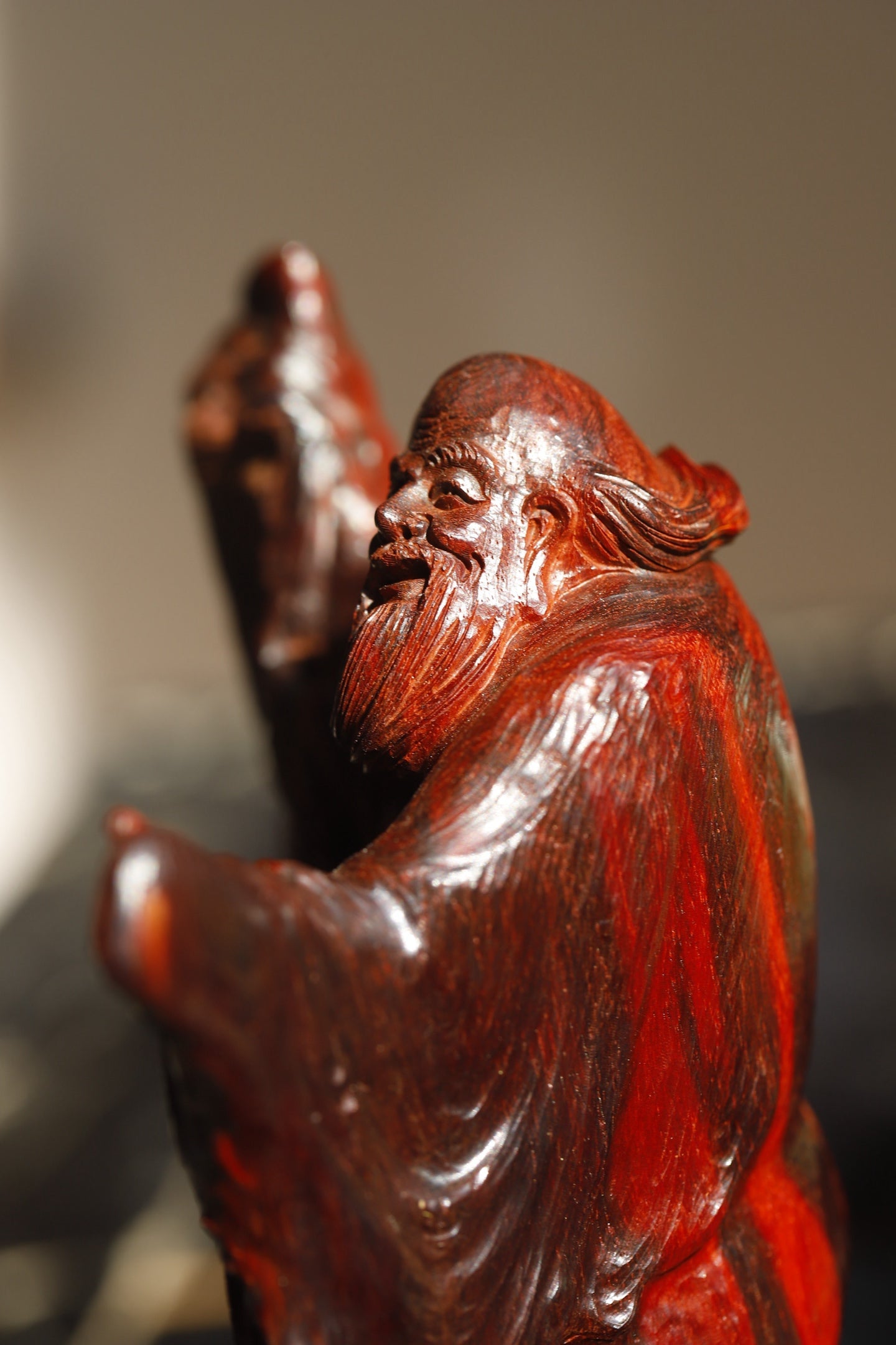 Lao Zi Wen Tian - Wood Sculpture zycschina