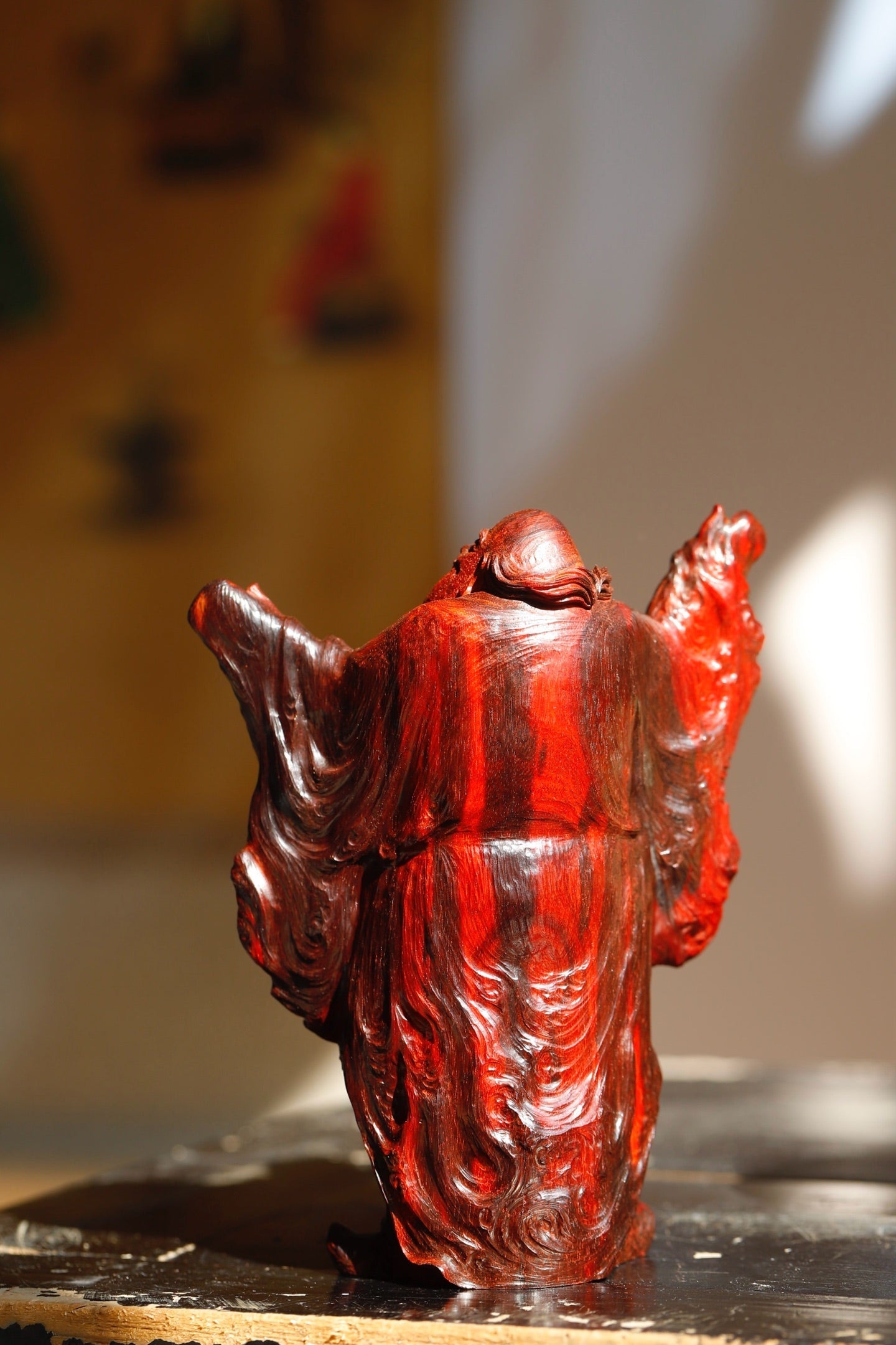 Lao Zi Wen Tian - Wood Sculpture zycschina