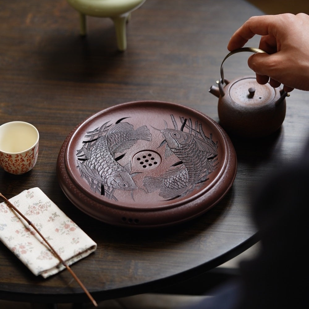 Jin Yu Man Tang - Yixing Handmade Dry Bubble Tray 江苏宜兴