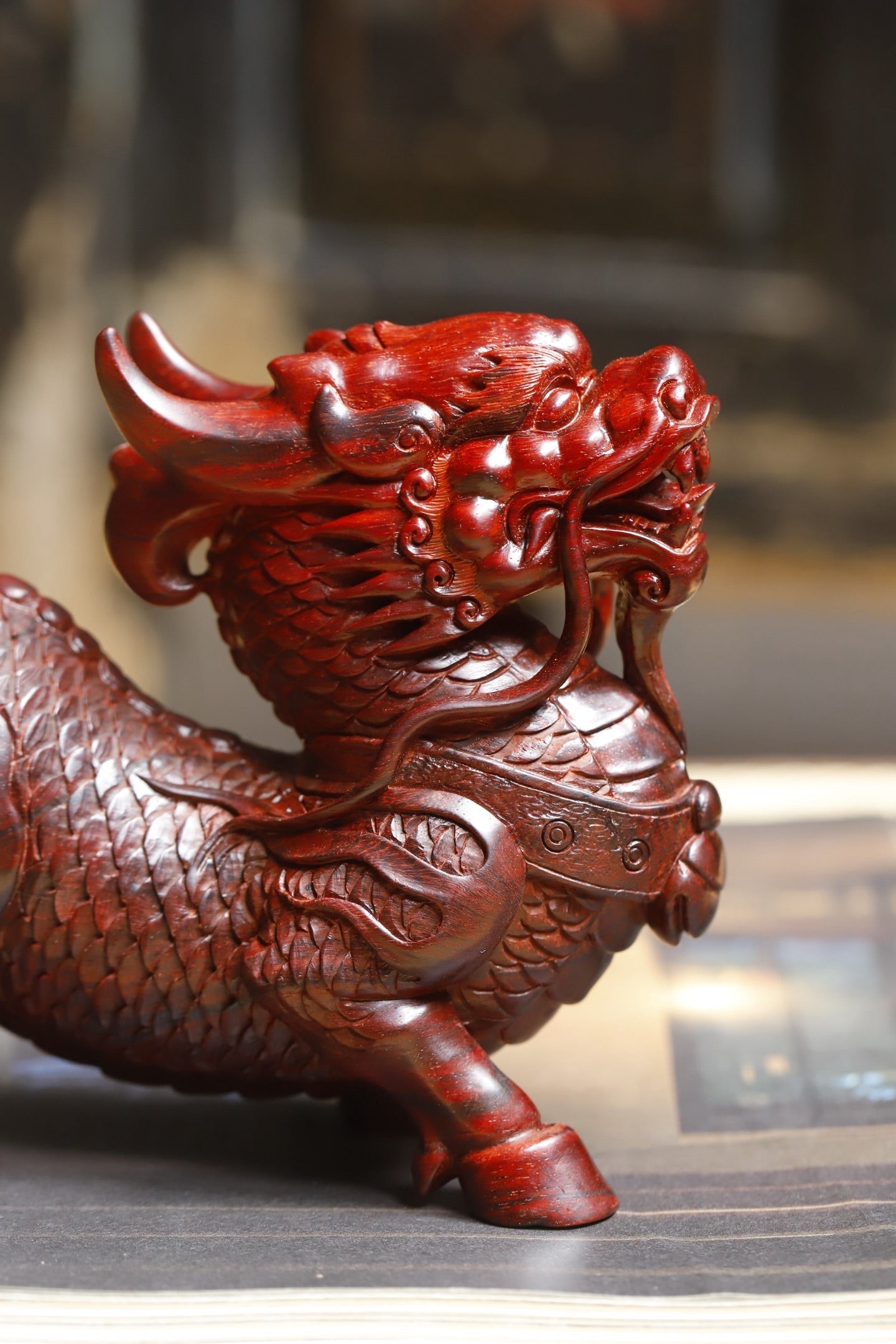 Zhao Cai Qi Lin - Wood Sculpture zycschina
