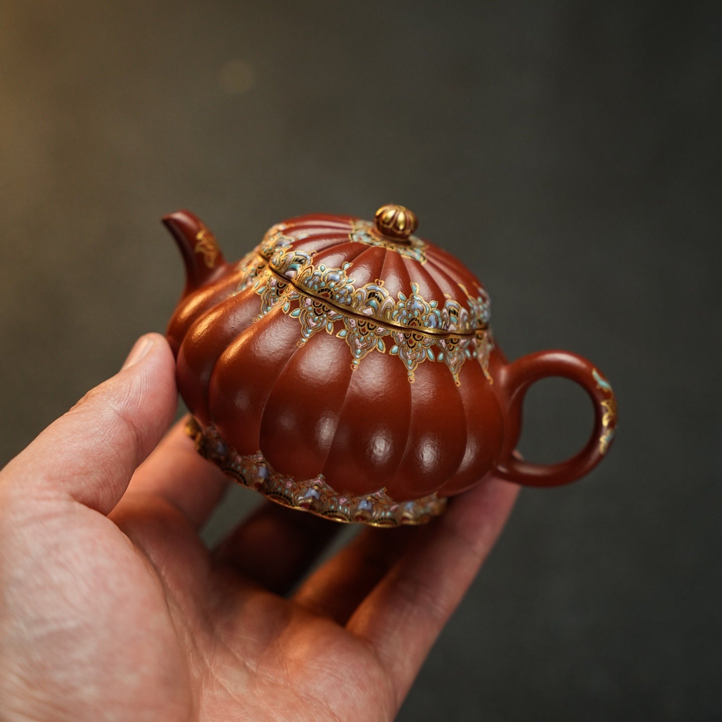 Jin Wen Pan Hu 160cc - Yixing Handmade Teapot.