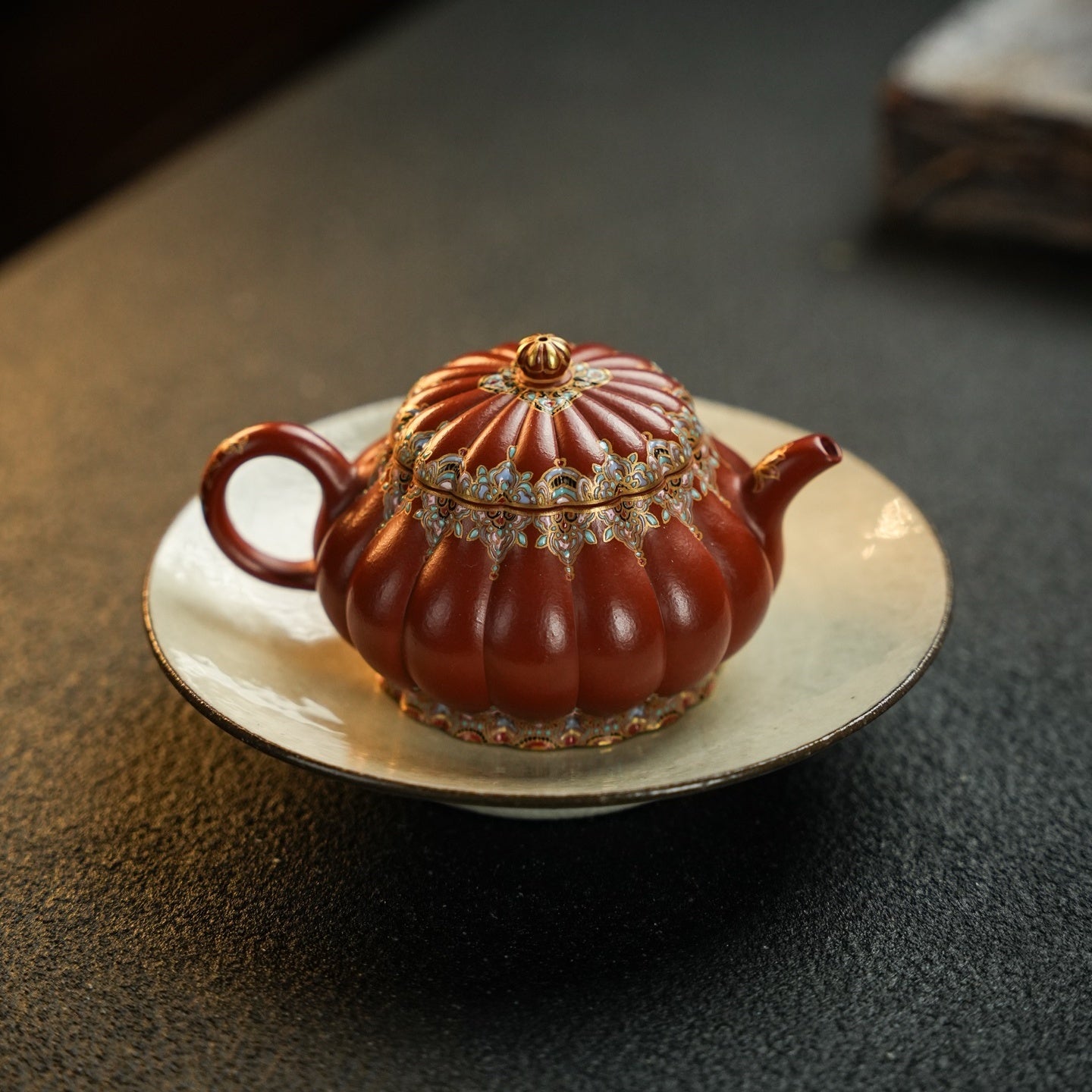 Jin Wen Pan Hu 160cc - Yixing Handmade Teapot.