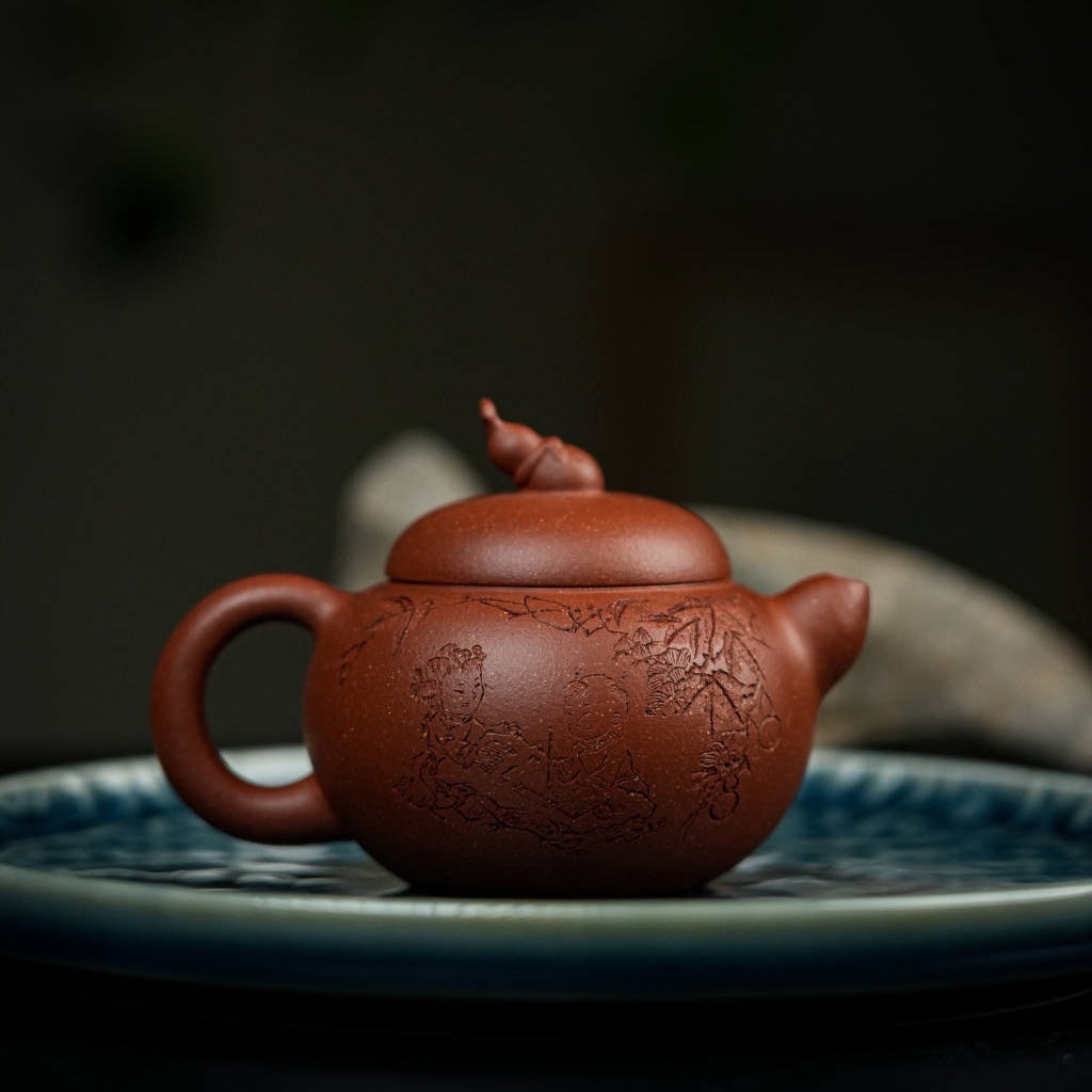 Fu Lu Lin Men 150cc - Yixing Handmade Teapot.