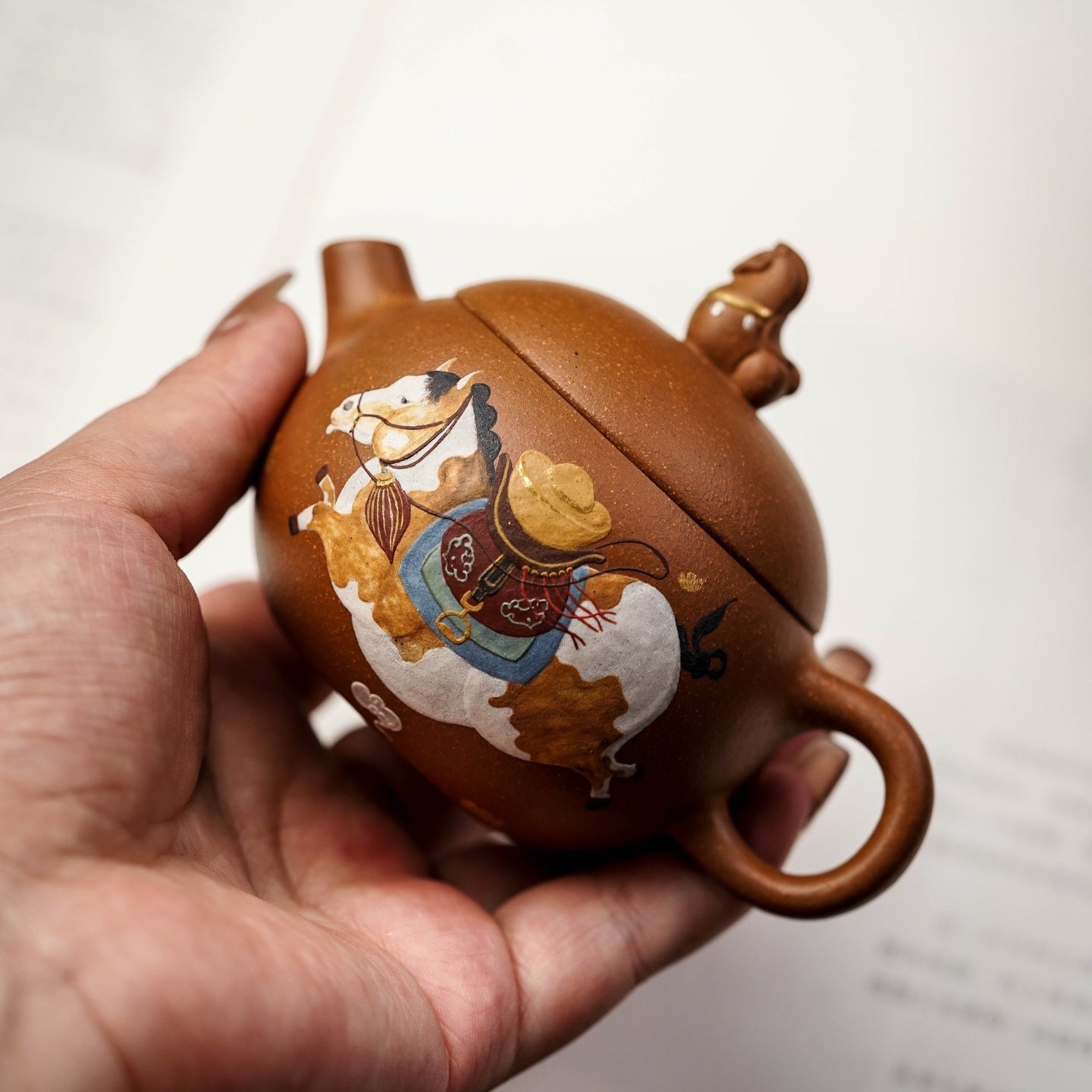Ma Shang Lai Cai 120cc - Yixing Handmade Teapot 江苏宜兴