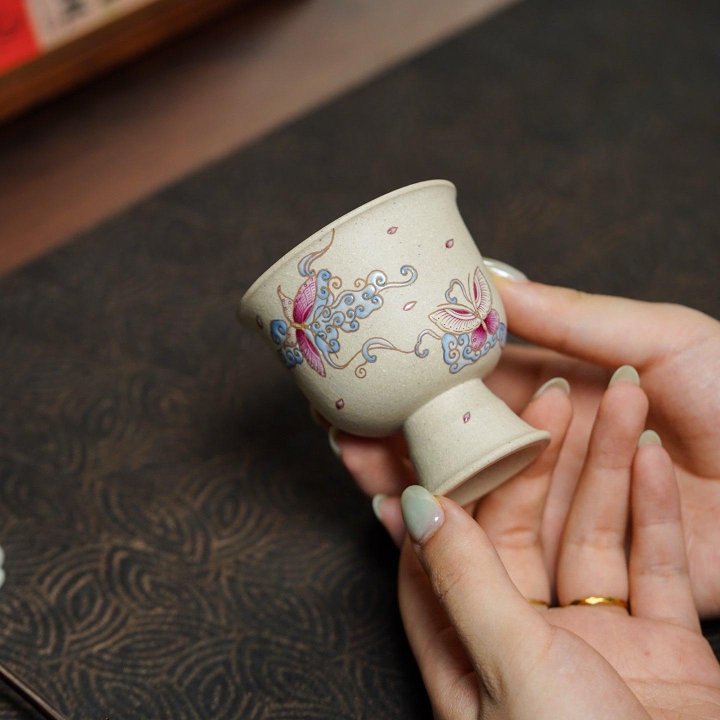 Die Lian Hua 90cc - Yixing Handmade Teacup 江苏宜兴