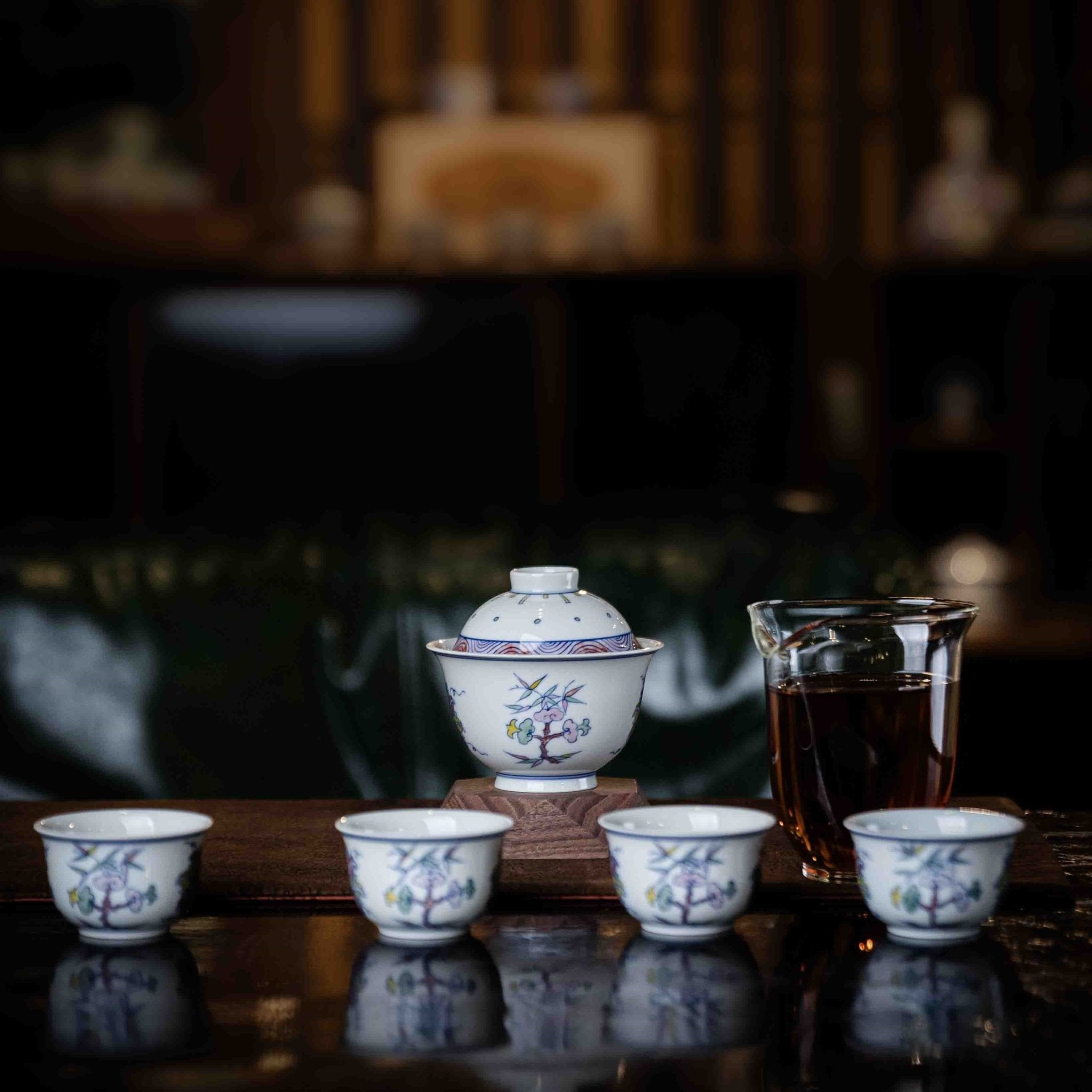 Wu Cai Hua Hui 110cc - Jing De Zhen Porcelain Gaiwan - zycs_China