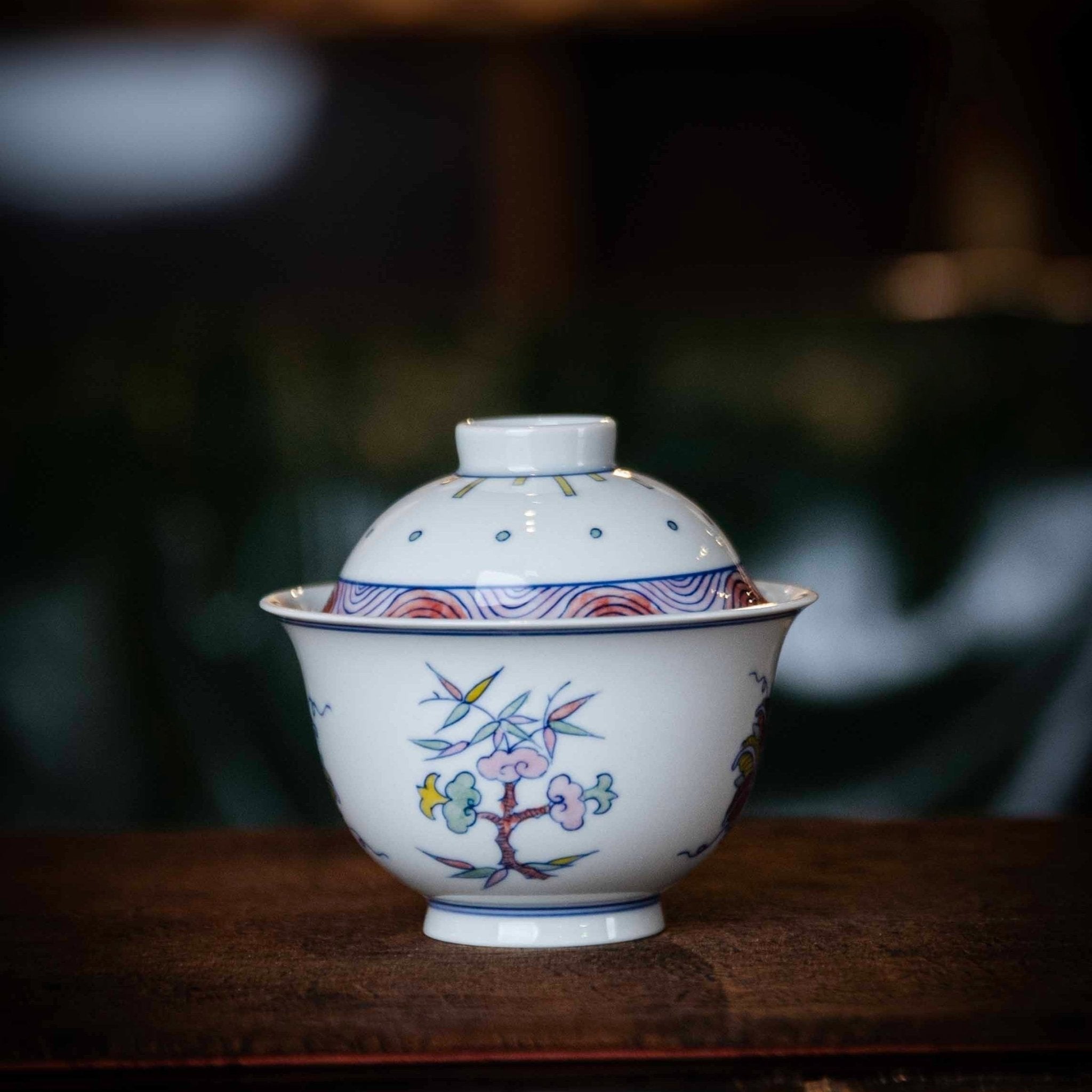 Wu Cai Hua Hui 110cc - Jing De Zhen Porcelain Gaiwan - zycs_China