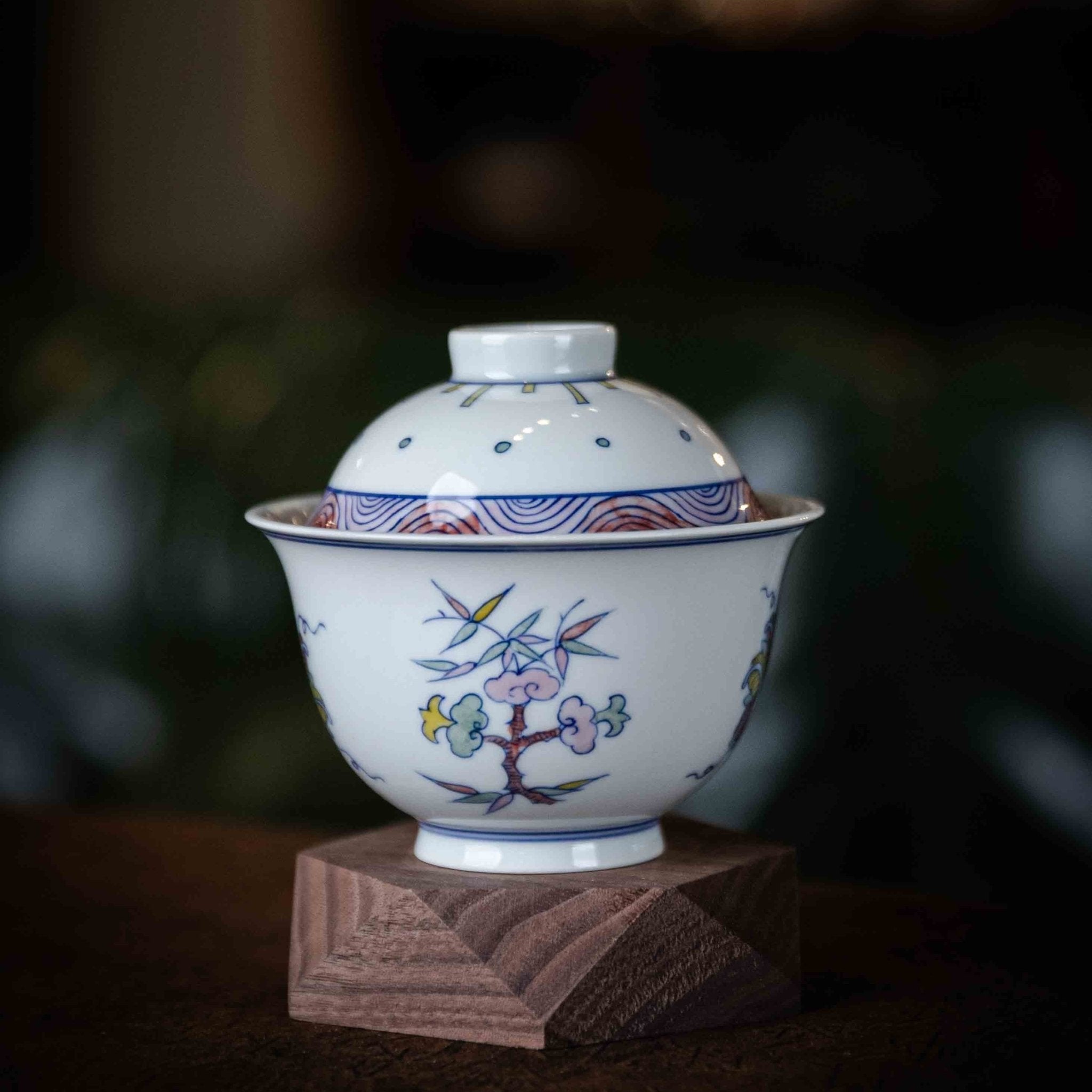 Wu Cai Hua Hui 110cc - Jing De Zhen Porcelain Gaiwan - zycs_China