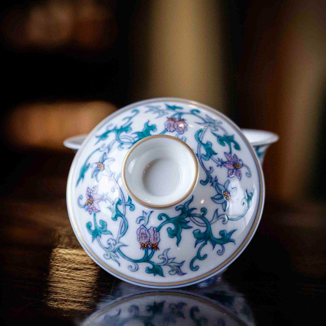 Xi Fan Lian 130cc - Jing De Zhen Porcelain Gaiwan - zycs_China