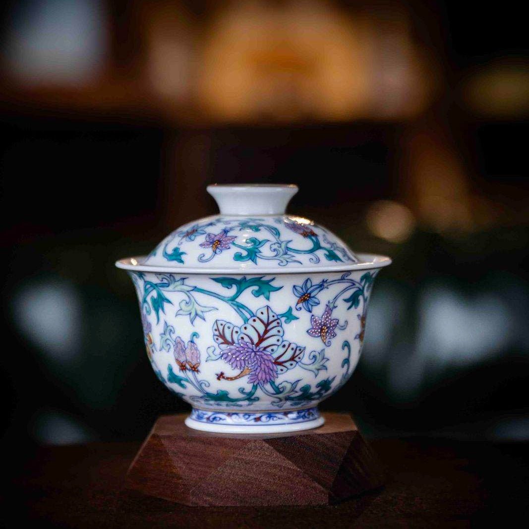 Xi Fan Lian 130cc - Jing De Zhen Porcelain Gaiwan - zycs_China