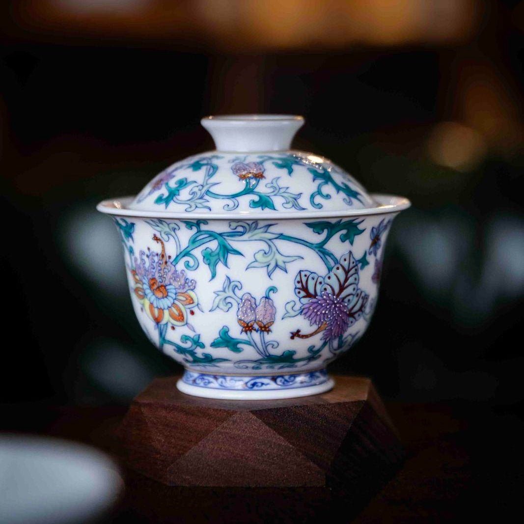 Xi Fan Lian 130cc - Jing De Zhen Porcelain Gaiwan - zycs_China