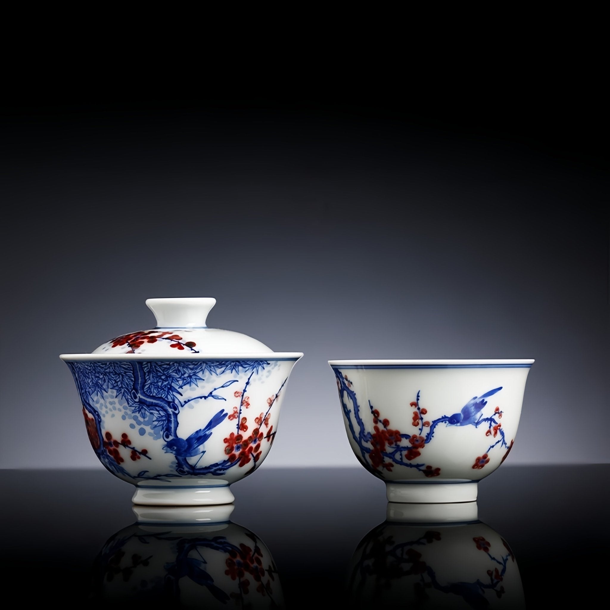 Xi Shang Mei Shao 100cc - Jing De Zhen Porcelain Gaiwan - zycs_China