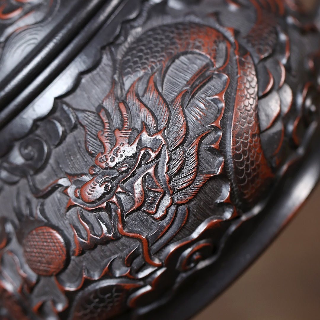 Xiang Long Pan Hu 210cc - Yixing Handmade Teapot 江苏宜兴