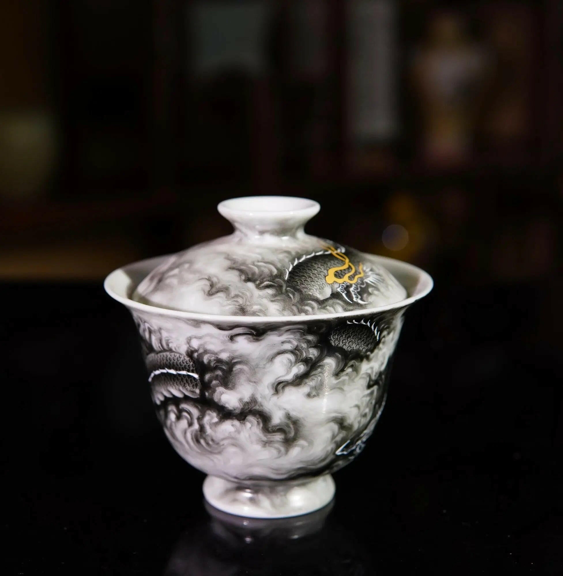 Xiang Long Wen Gai Wan - Porcelain Gaiwan - zycs_China