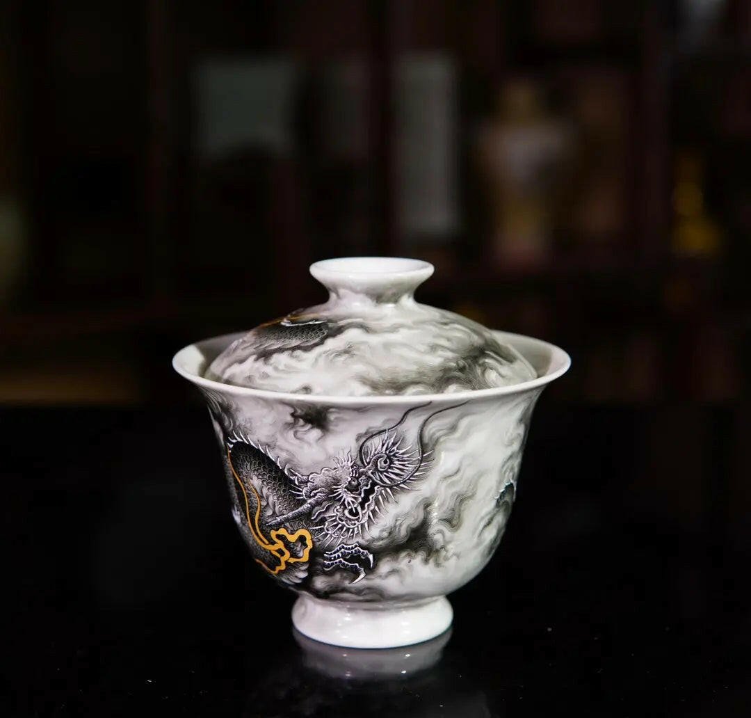 Xiang Long Wen Gai Wan - Porcelain Gaiwan - zycs_China