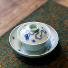 Xiu Qiu Hua 120cc - Jing De Zhen Porcelain Gaiwan - zycs_China