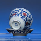 Xiu Qiu Hua 160cc - Jing De Zhen Porcelain Gaiwan zycschina