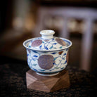 Xiu Qiu Hua 170cc - Jing De Zhen Porcelain Gaiwan - zycs_China