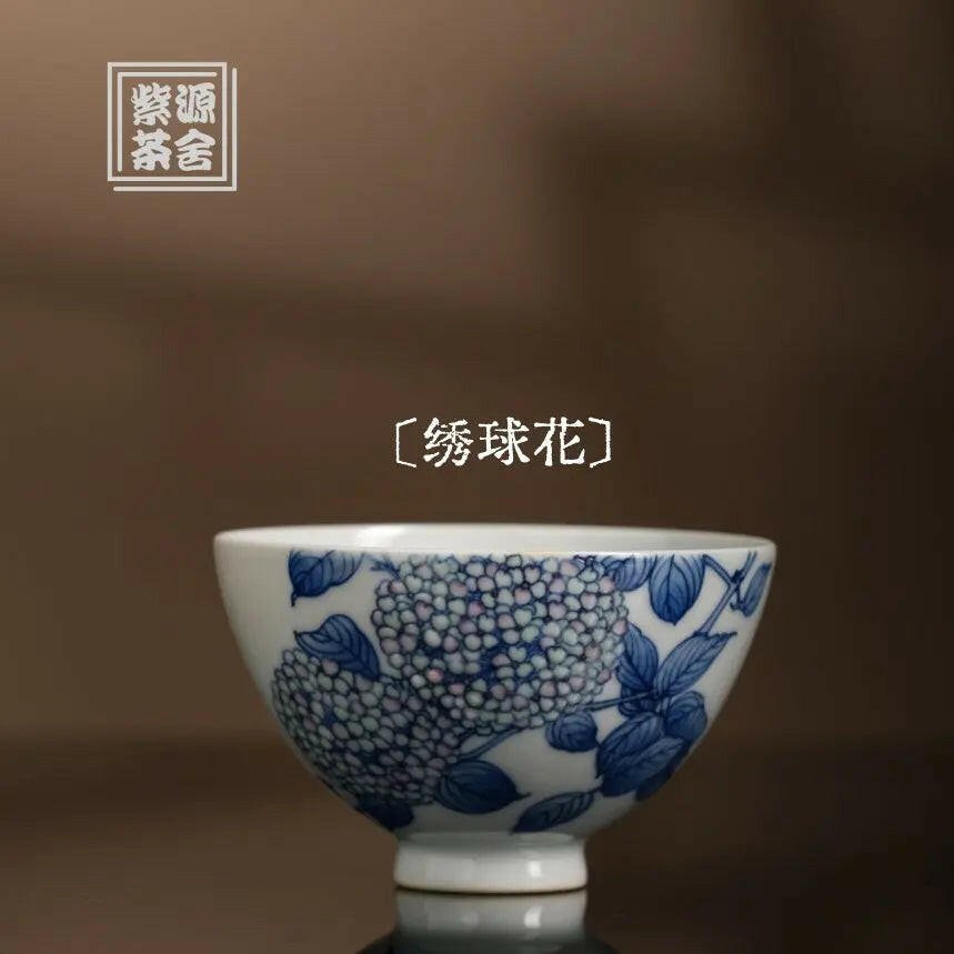 Xiu Qiu Hua - Jing De Zhen Porcelain Teacup - zycs_China - tea - teapot