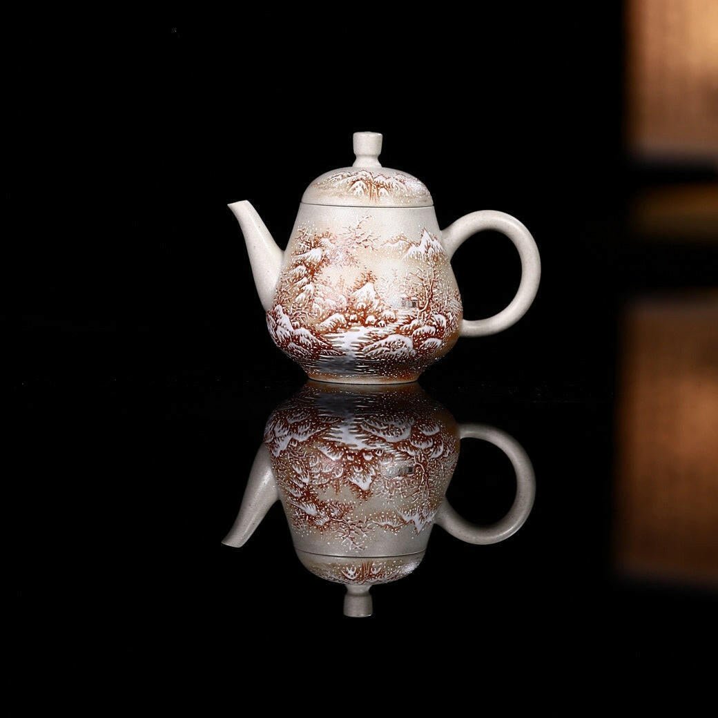 Yan Suo Diao Xue 120cc - Yixing Handmade Teapot - zycs_China