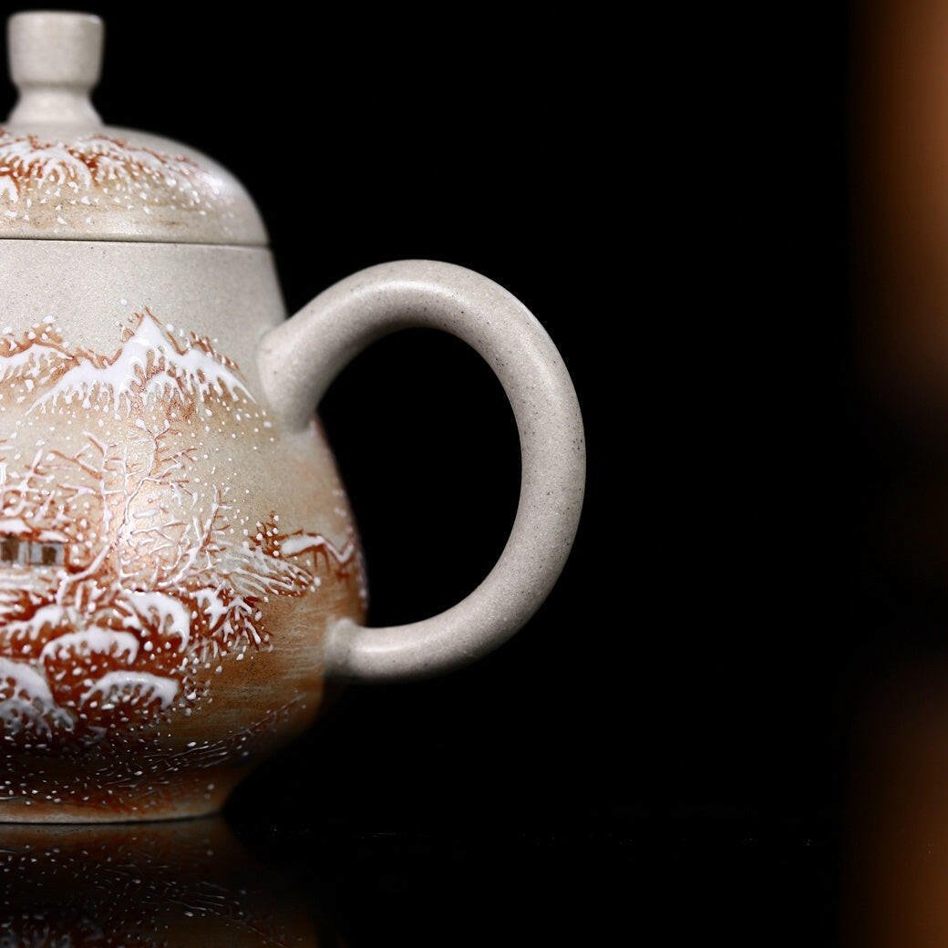 Yan Suo Diao Xue 120cc - Yixing Handmade Teapot - zycs_China