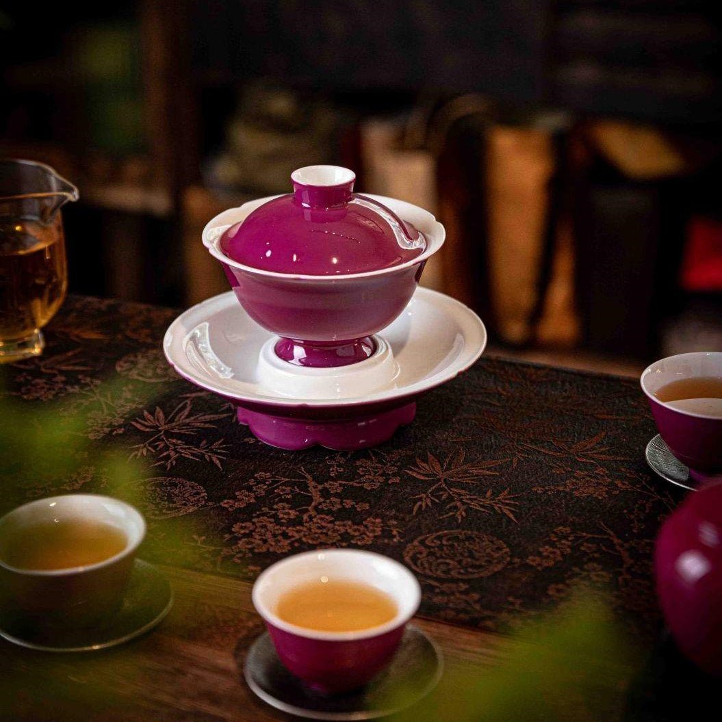 Yan Zhi Hong 130cc - Jing De Zhen Porcelain Gaiwan - zycs_China