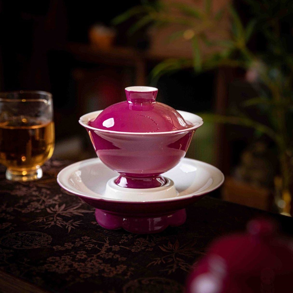 Yan Zhi Hong 130cc - Jing De Zhen Porcelain Gaiwan - zycs_China