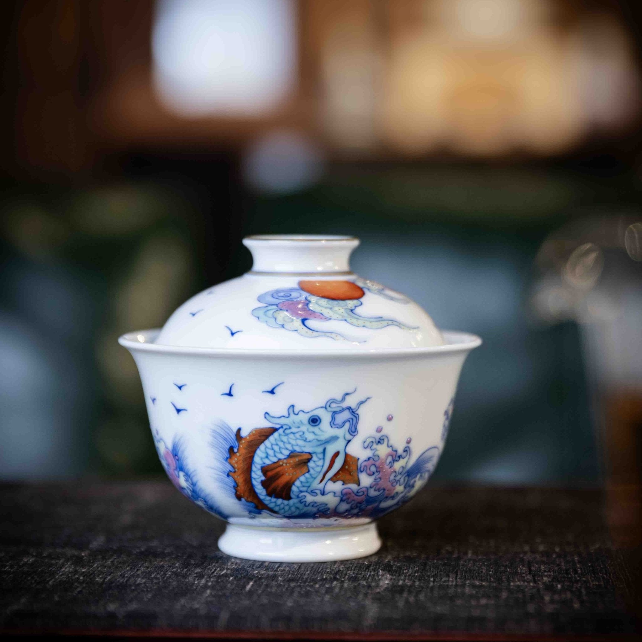 Yi Fan Feng Shun 180cc - Jing De Zhen Porcelain Gaiwan - zycs_China