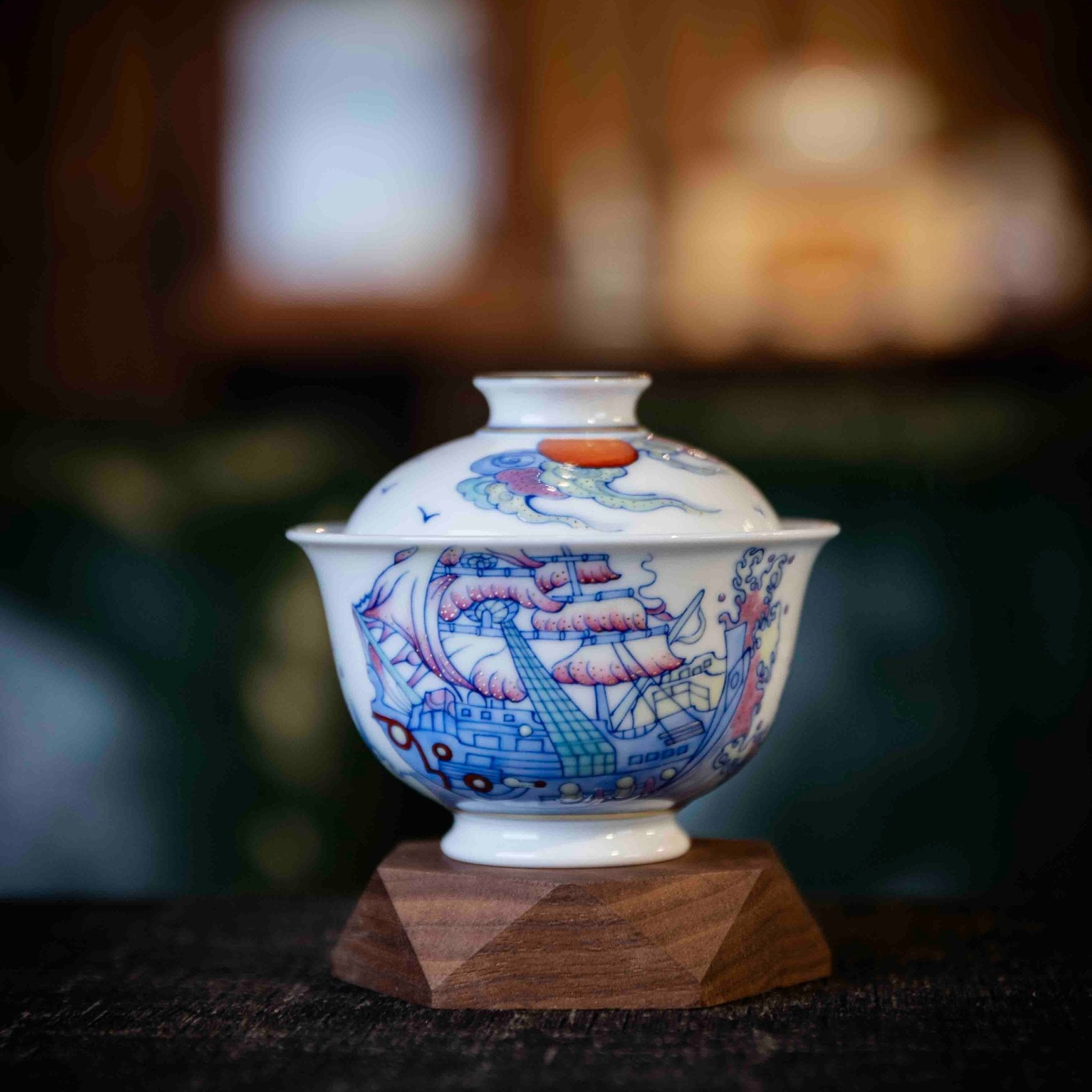 Yi Fan Feng Shun 180cc - Jing De Zhen Porcelain Gaiwan - zycs_China