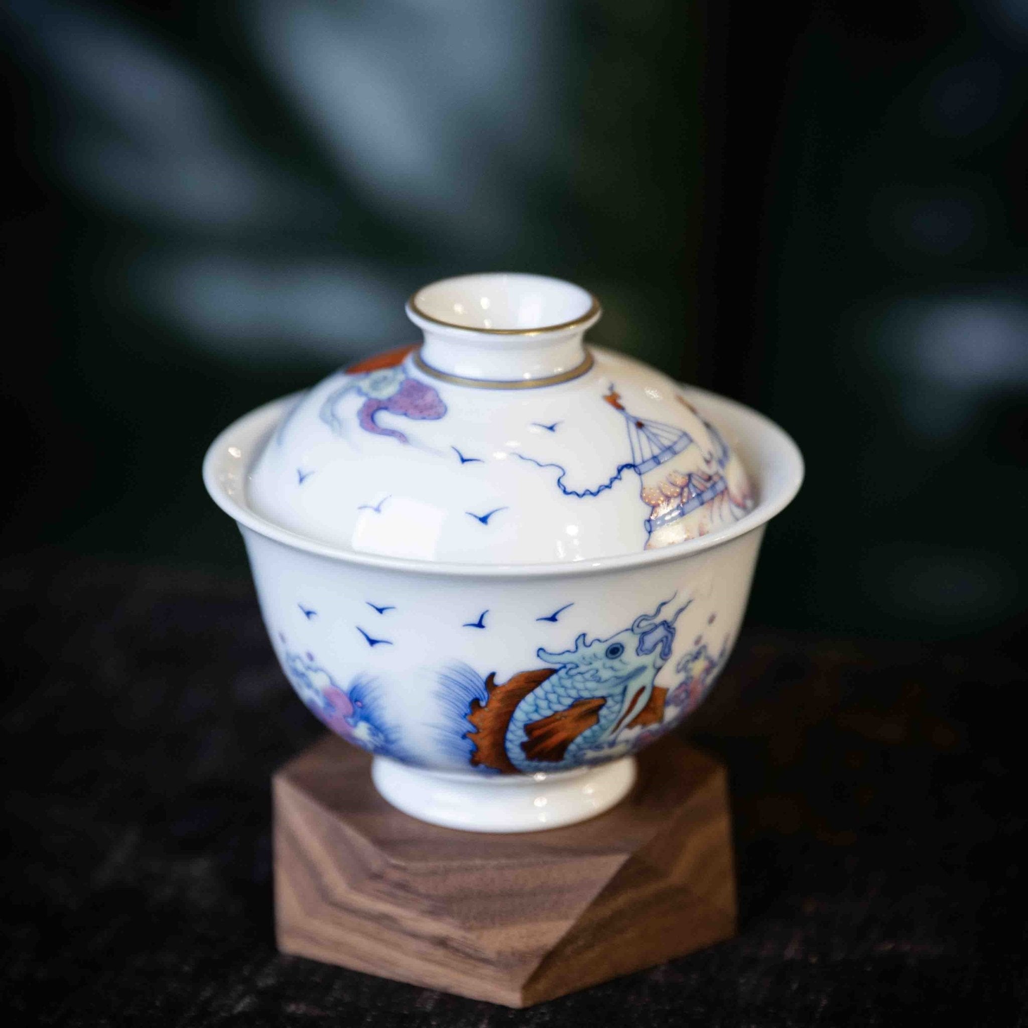 Yi Fan Feng Shun 180cc - Jing De Zhen Porcelain Gaiwan - zycs_China