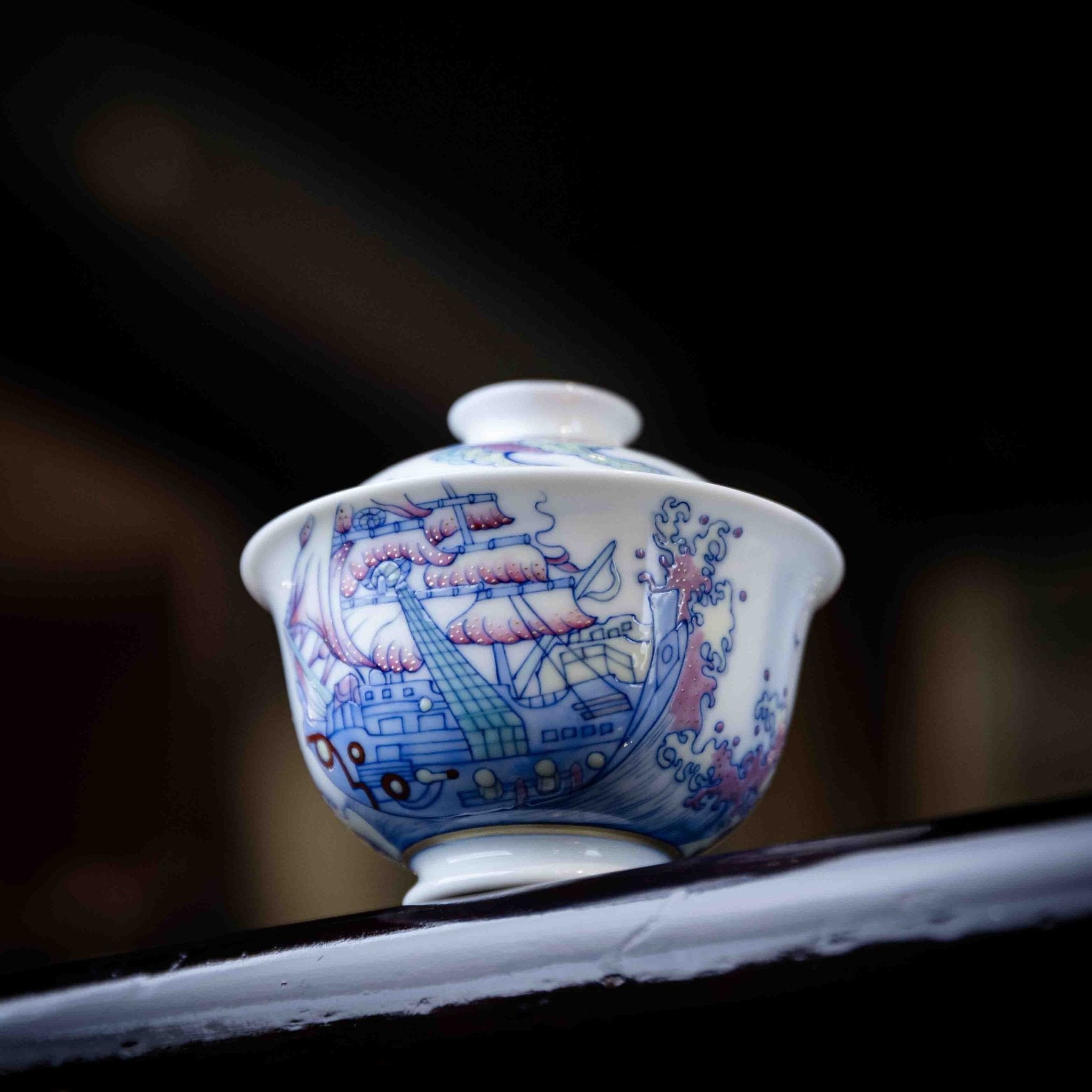 Yi Fan Feng Shun 180cc - Jing De Zhen Porcelain Gaiwan - zycs_China