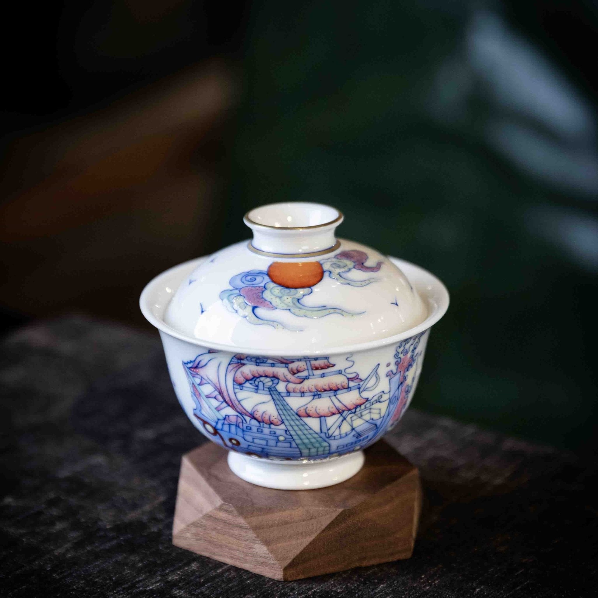 Yi Fan Feng Shun 180cc - Jing De Zhen Porcelain Gaiwan - zycs_China