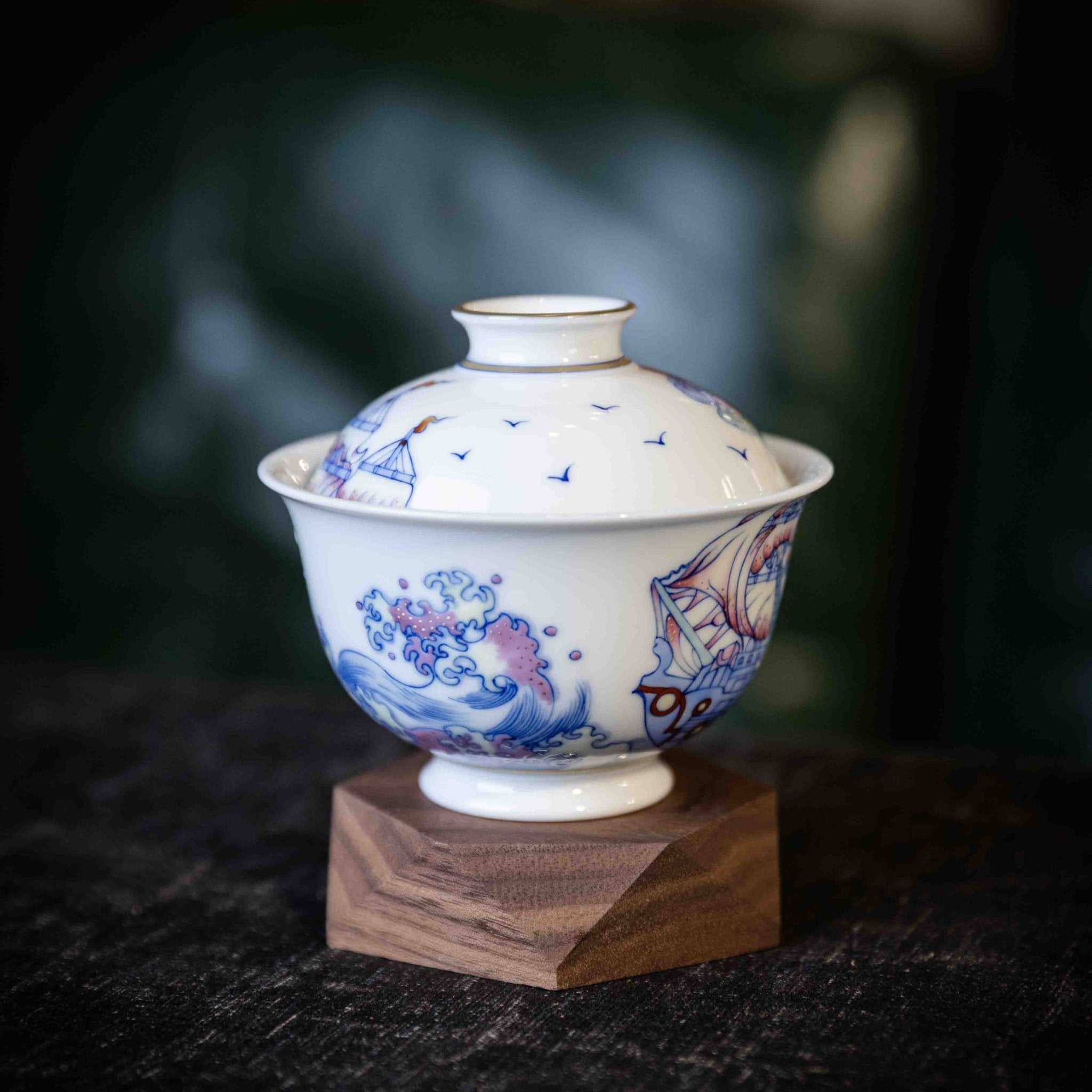 Yi Fan Feng Shun 180cc - Jing De Zhen Porcelain Gaiwan - zycs_China