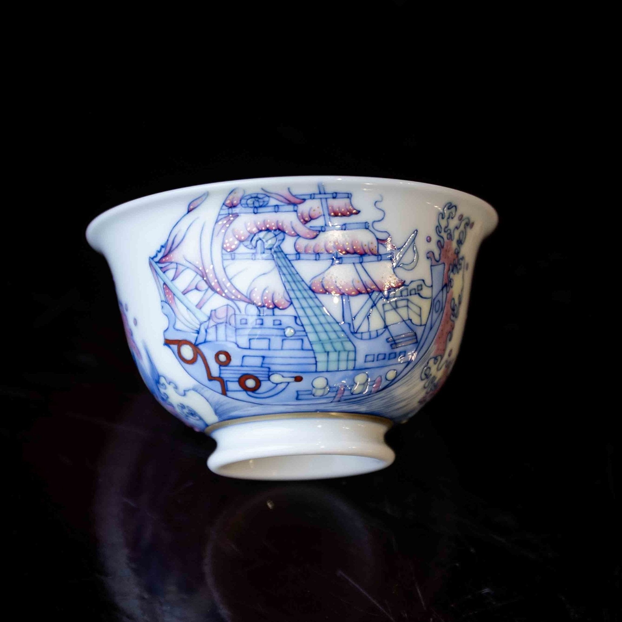 Yi Fan Feng Shun 180cc - Jing De Zhen Porcelain Gaiwan - zycs_China