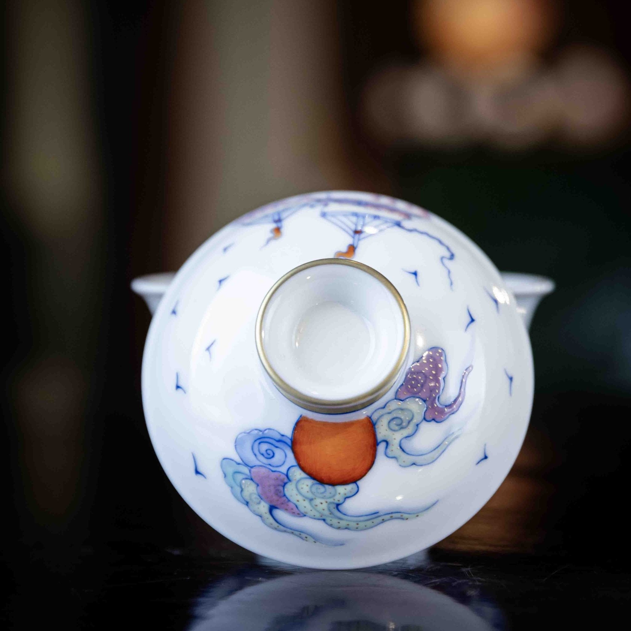Yi Fan Feng Shun 180cc - Jing De Zhen Porcelain Gaiwan - zycs_China