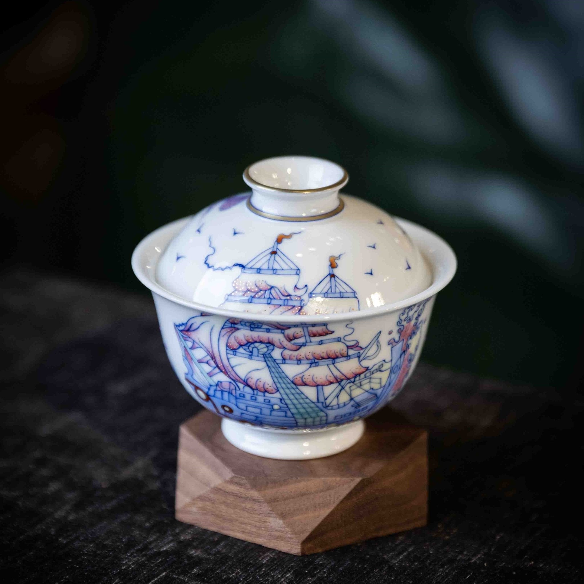 Yi Fan Feng Shun 180cc - Jing De Zhen Porcelain Gaiwan - zycs_China
